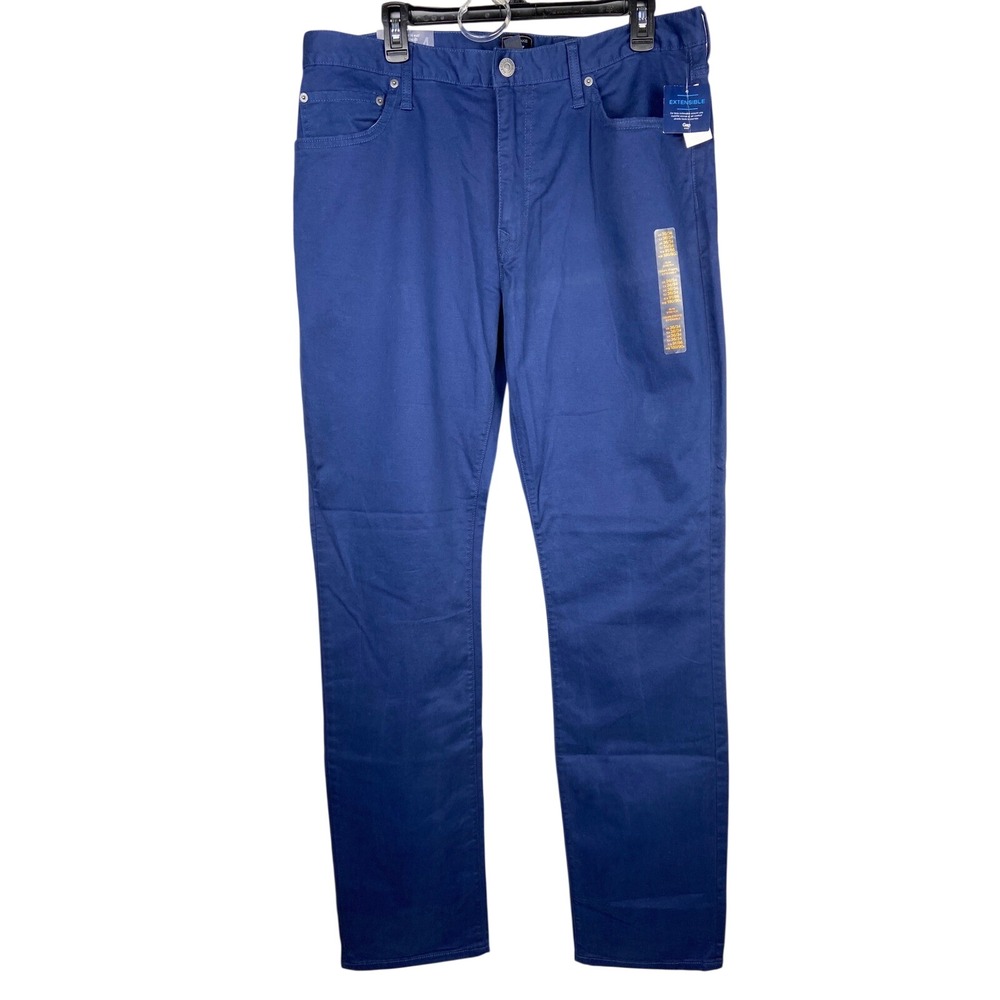 NWT Gap Slim Straight Stretch Chino Pants Flexible Comfort Blue 36x34